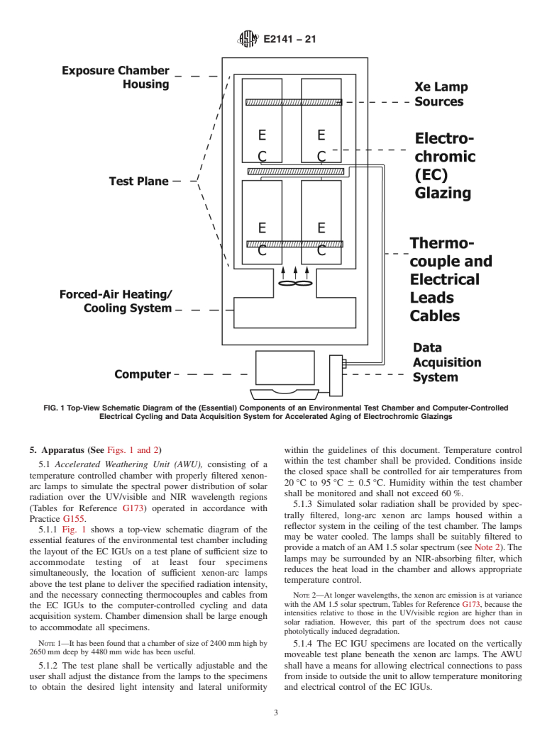 ASTM E2141-21 - Standard Test Method for Accelerated Aging of Electrochromic Devices in Sealed Insulating  Glass Units