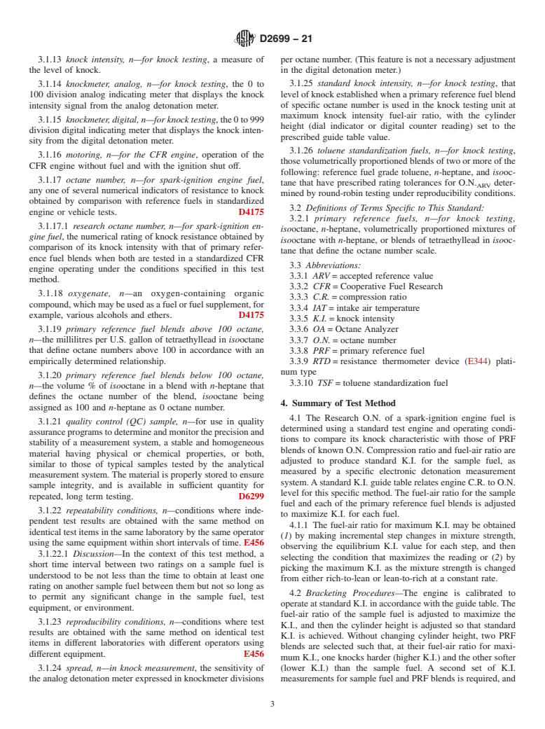 ASTM D2699-21 - Standard Test Method for Research Octane Number of Spark-Ignition Engine Fuel