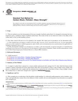 ASTM D1937-21 REDLINE ASTM D1937-21 - Standard Test Method for Carbon Black, Pelleted—Mass Strength
