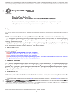 ASTM D5230-21 REDLINE ASTM D5230-21 - Standard Test Method for Carbon Black—Automated Individual Pellet Hardness