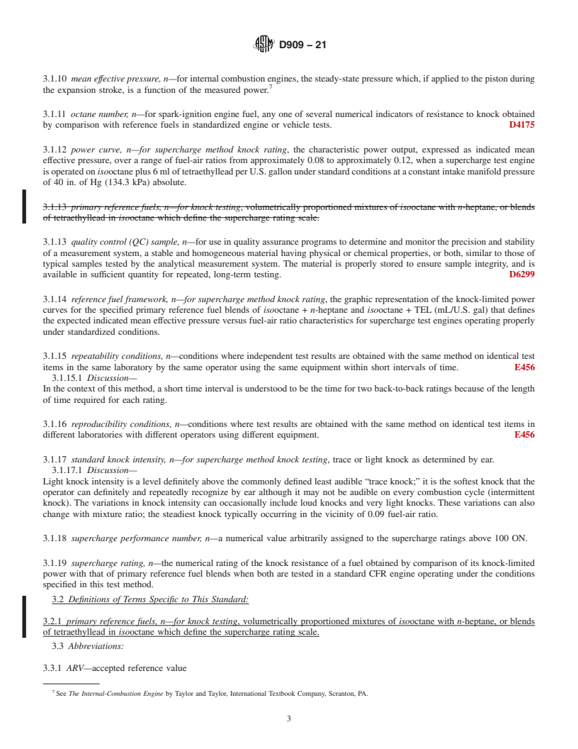 REDLINE ASTM D909-21 - Standard Test Method for Supercharge Rating of Spark-Ignition Aviation Gasoline