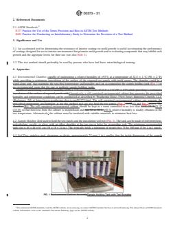 ASTM D3273-21 REDLINE ASTM D3273-21 - Standard Test Method for Resistance to Growth of Mold on the Surface of Interior Coatings in an Environmental Chamber - Page 2 preview