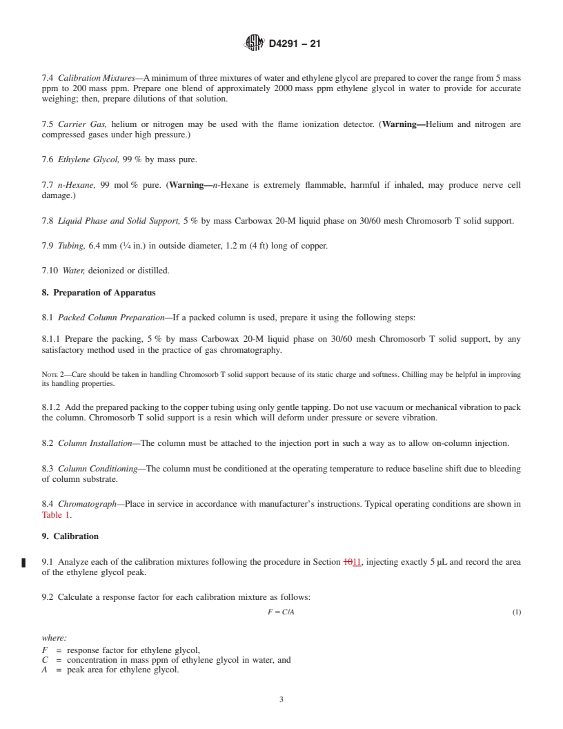 REDLINE ASTM D4291-21 - Standard Test Method for  Trace Ethylene Glycol in Used Engine Oil