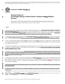 REDLINE ASTM F1980-21 - Standard Guide for  Accelerated Aging of Sterile Barrier Systems and Medical Devices