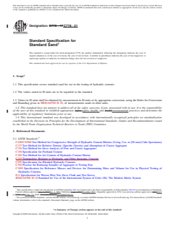 ASTM C778-21 REDLINE ASTM C778-21 - Standard Specification for Standard Sand - Page 1 preview