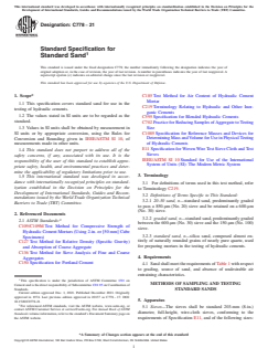 ASTM C778-21 ASTM C778-21 - Standard Specification for Standard Sand - Page 1 preview