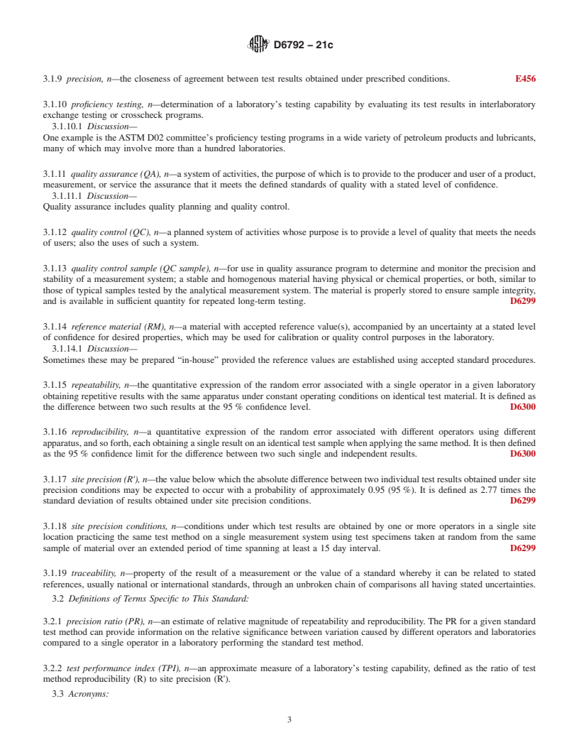 REDLINE ASTM D6792-21c - Standard Practice for Quality Management Systems in Petroleum Products, Liquid Fuels,  and Lubricants Testing Laboratories