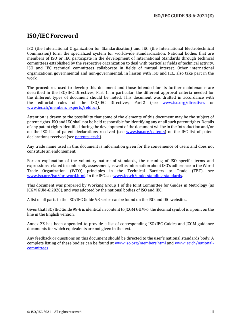 ISO/IEC GUIDE 98-6:2021 - Uncertainty of measurement - Part 6: Developing and using measurement models
Released:17. 07. 2024