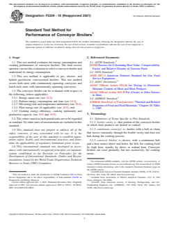 ASTM F2239-10(2021) ASTM F2239-10(2021) - Standard Test Method for Performance of Conveyor Broilers - Page 1 preview