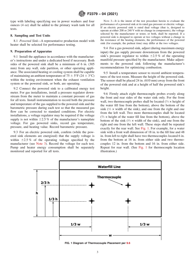 ASTM F2379-04(2021) - Standard Test Method for  Energy Performance of Powered Open Warewashing Sinks