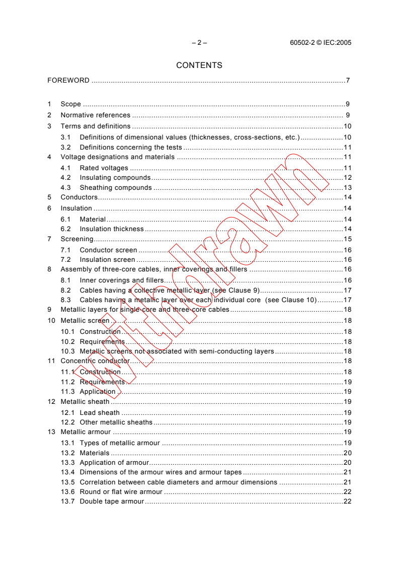 IEC 60502-2:2005 IEC 60502-2:2005 - Power cables with extruded insulation and their accessories for rated voltages from 1 kV (Um = 1,2 kV) up to 30 kV (Um = 36 kV) - Part 2: Cables for rated voltages from 6 kV (Um = 7,2 kV) up to 30 kV (Um = 36 kV)
Released:3/8/2005
Isbn:2831879019 - Page 4 preview