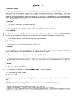 ASTM D2941-21 REDLINE ASTM D2941-21 - Standard Test Method for Measuring Break Pattern of Leather (Break Scale) - Page 2 preview
