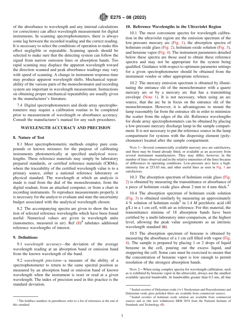 ASTM E275-08(2022) - Standard Practice for Describing and Measuring Performance of Ultraviolet and Visible  Spectrophotometers