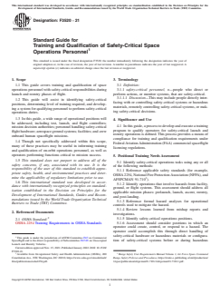 ASTM F3520-21 ASTM F3520-21 - Standard Guide for Training and Qualification of Safety-Critical Space Operations Personnel - Page 1 preview