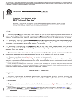 ASTM A367-22 REDLINE ASTM A367-22 - Standard Test Methods for Chill Testing of Cast Iron - Page 1 preview