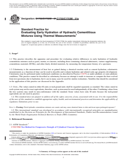 ASTM C1753/C1753M-21a REDLINE ASTM C1753/C1753M-21a - Standard Practice for Evaluating Early Hydration of Hydraulic Cementitious Mixtures Using Thermal Measurements - Page 1 preview