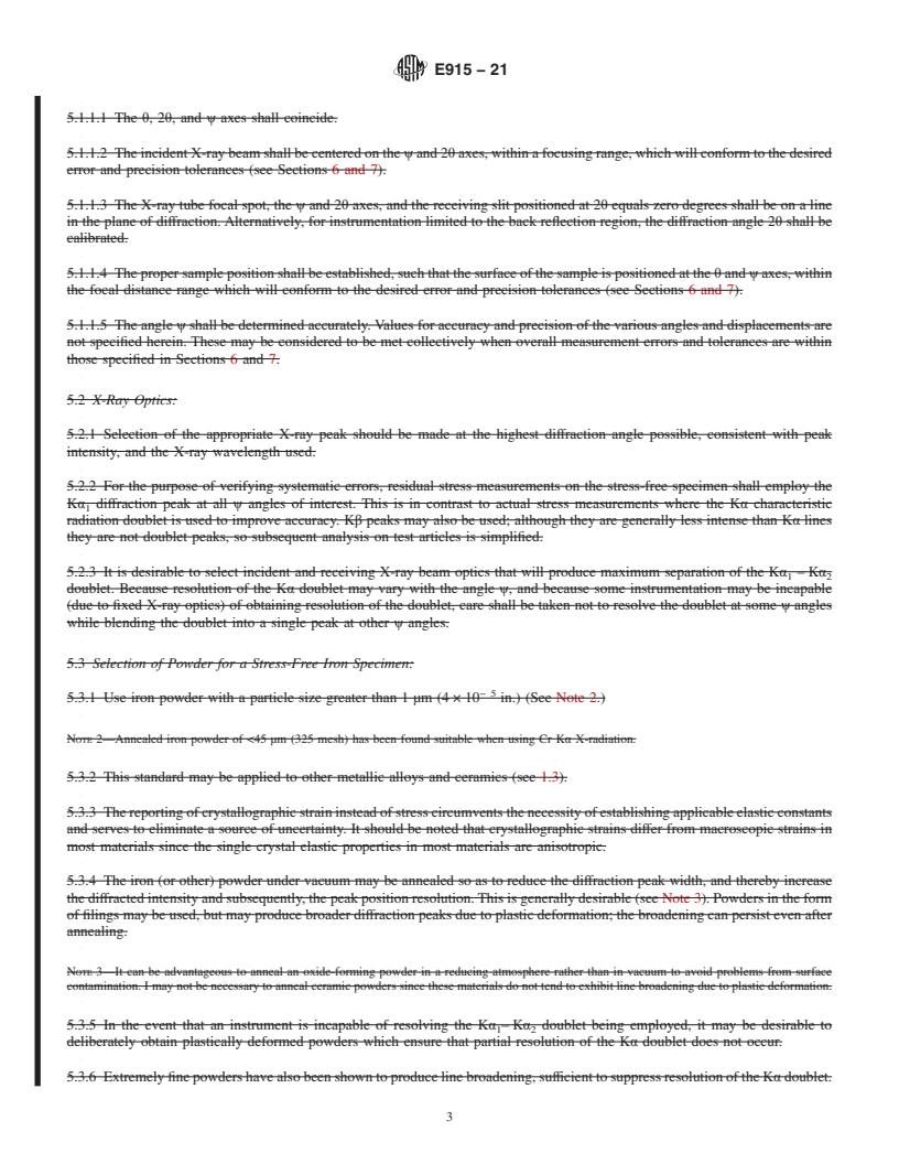 REDLINE ASTM E915-21 - Standard Practice for  Verifying the Alignment of X-Ray Diffraction Instruments for  Residual Stress Measurement