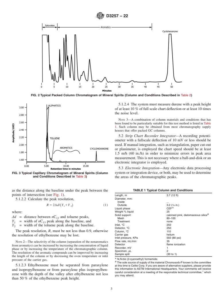 ASTM D3257-22 - Standard Test Methods for Aromatics in Mineral Spirits by Gas Chromatography