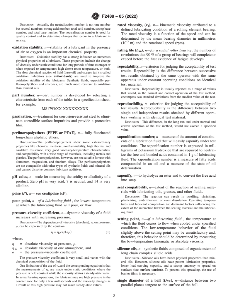 ASTM F2488-05(2022) - Standard Terminology for  Rolling Element Bearings