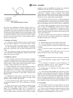 ASTM D7334-08(2022) ASTM D7334-08(2022) - Standard Practice for Surface Wettability of Coatings, Substrates and Pigments by Advancing Contact Angle Measurement - Page 2 preview