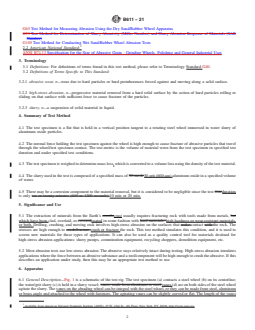 ASTM B611-21 REDLINE ASTM B611-21 - Standard Test Method for Determining the High Stress Abrasion Resistance of Hard Materials - Page 2 preview
