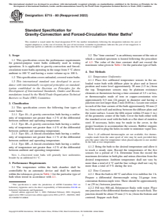 ASTM E715-80(2022) ASTM E715-80(2022) - Standard Specification for Gravity-Convection and Forced-Circulation Water Baths - Page 1 preview
