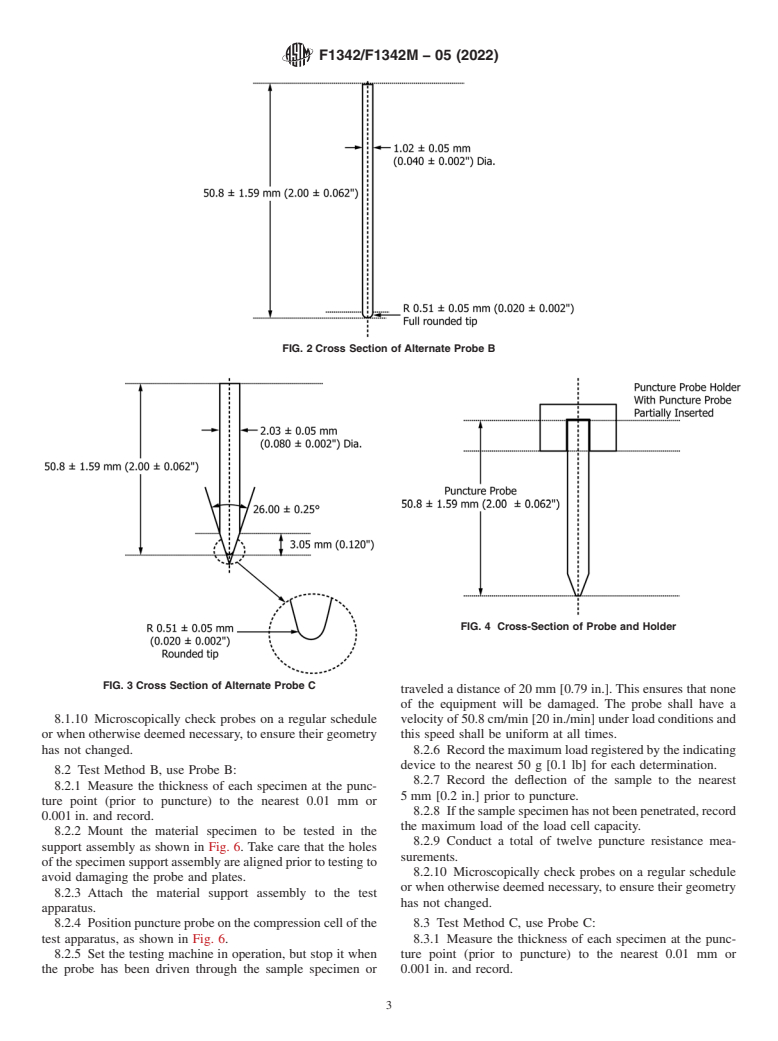 ASTM F1342/F1342M-05(2022) - Standard Test Method for Protective Clothing Material Resistance to Puncture