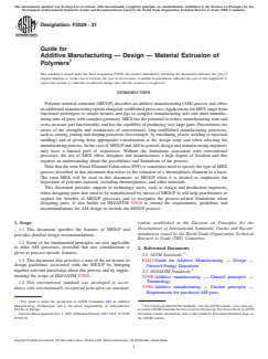 ASTM F3529-21 ASTM F3529-21 - Guide for Additive Manufacturing — Design — Material Extrusion of Polymers - Page 1 preview
