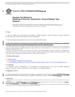 ASTM C712-22 REDLINE ASTM C712-22 - Standard Test Method for Bubbling of One-Part, Elastomeric, Solvent-Release Type Sealants - Page 1 preview