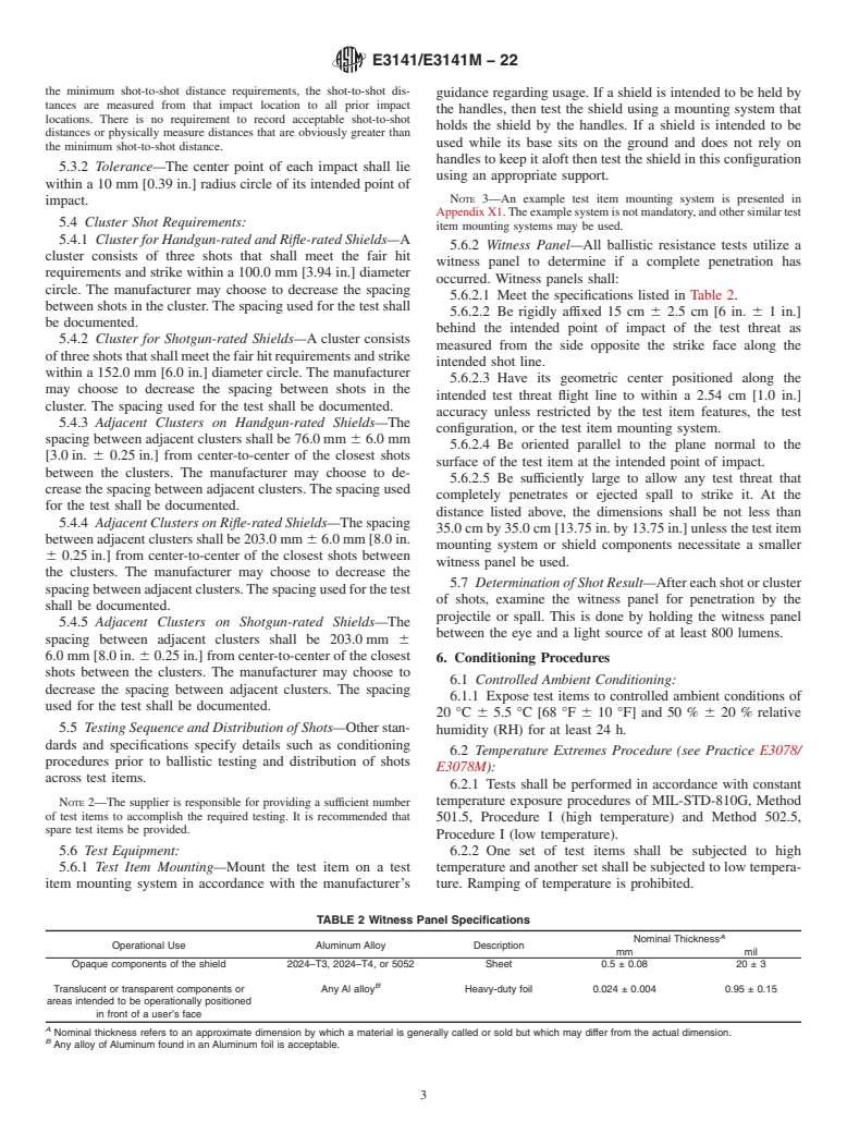 ASTM E3141/E3141M-22 - Standard Test Method for Ballistic Resistant Shields for Law Enforcement