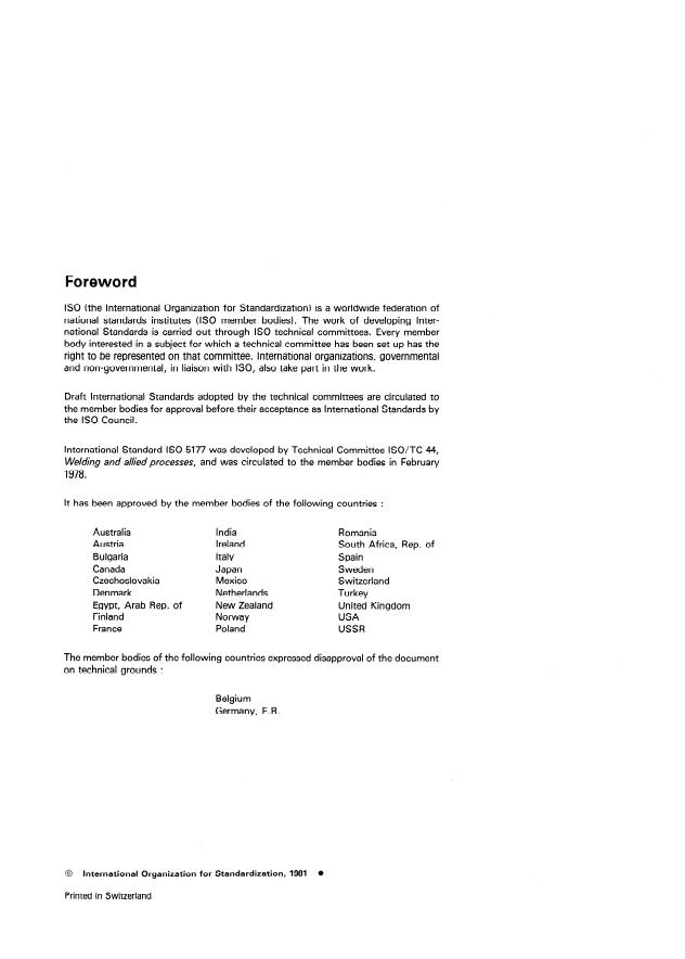 ISO 5177:1981 ISO 5177:1981 - Fusion welded butt joints in steel -- Transverse side bend test - Page 2 preview