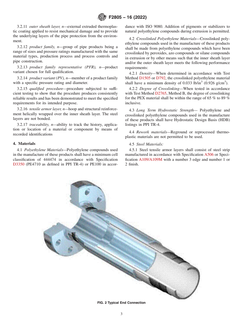 ASTM F2805-16(2022) - Standard Specification for Multilayer Thermoplastic And Flexible Steel Pipe And Connections