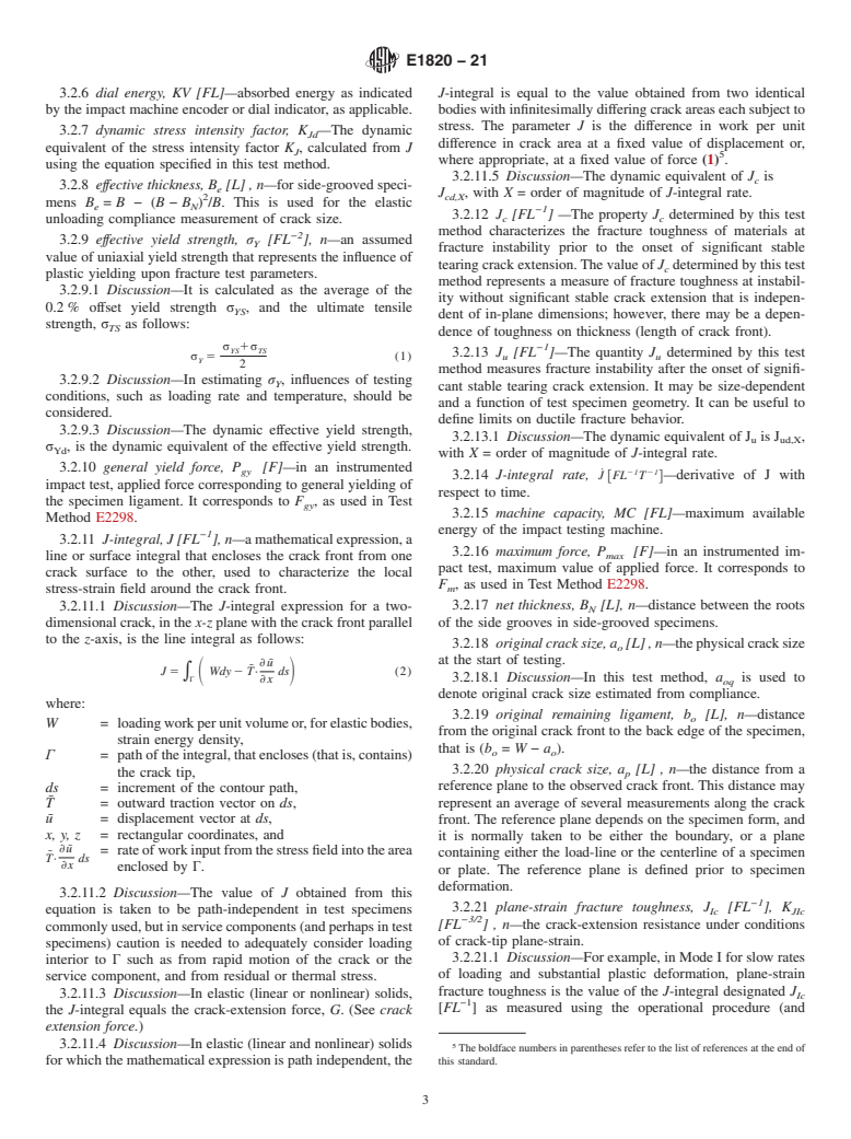 ASTM E1820-21 - Standard Test Method for  Measurement of Fracture Toughness