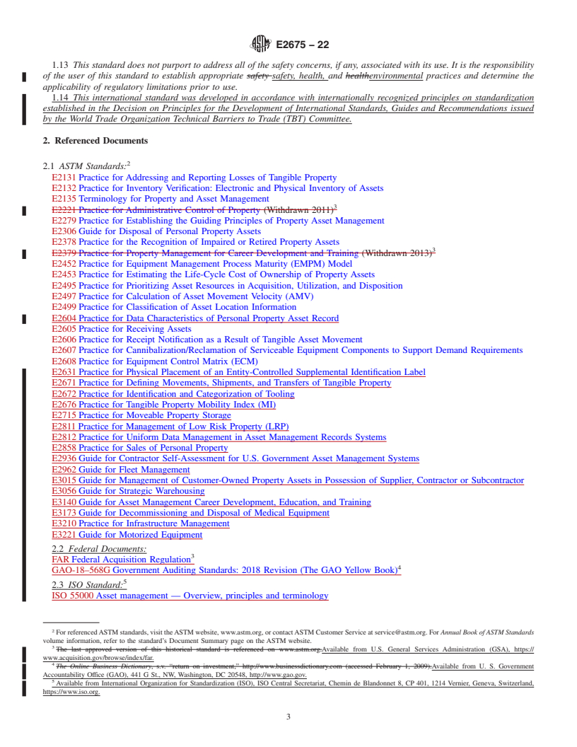 REDLINE ASTM E2675-22 - Standard Practice for Asset Management System Outcomes