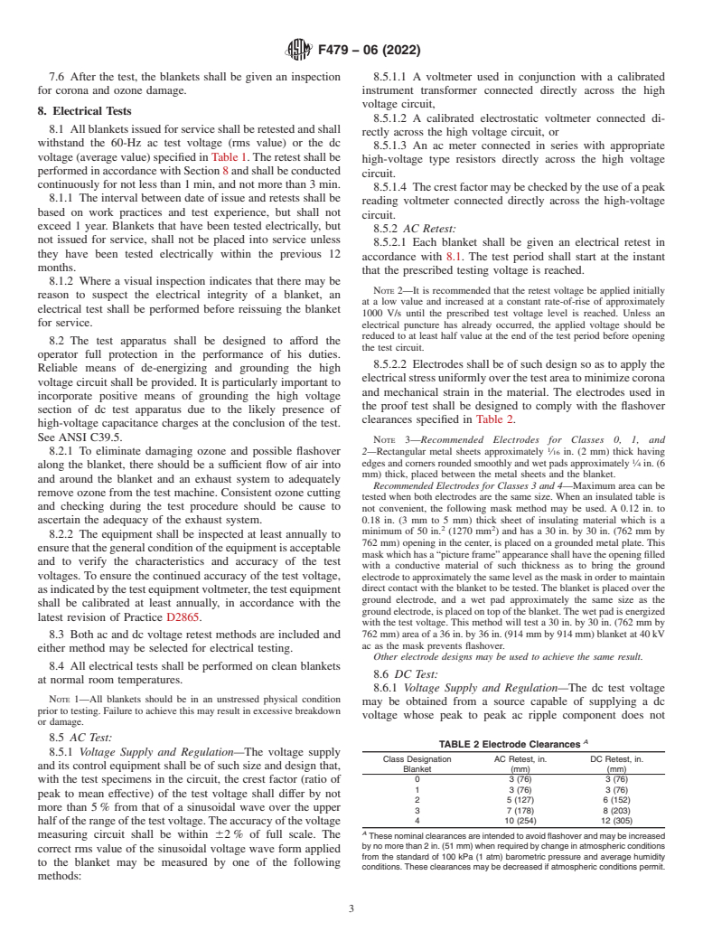 ASTM F479-06(2022) - Standard Specification for  In-Service Care of Insulating Blankets