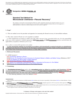 REDLINE ASTM D3768-22 - Standard Test Method for  Microcellular Urethanes—Flexural Recovery