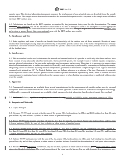 ASTM B922-22 REDLINE ASTM B922-22 - Standard Test Method for Metal Powder Specific Surface Area by Physical Adsorption - Page 3 preview