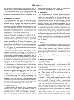 ASTM B922-22 ASTM B922-22 - Standard Test Method for Metal Powder Specific Surface Area by Physical Adsorption - Page 2 preview