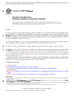 ASTM B294-22 REDLINE ASTM B294-22 - Standard Test Method for Hardness Testing of Cemented Carbides - Page 1 preview