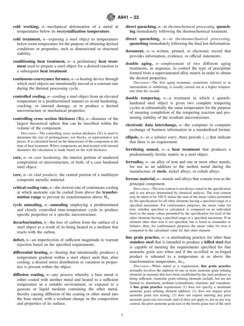 ASTM A941-22 - Standard Terminology Relating to  Steel, Stainless Steel, Related Alloys, and Ferroalloys