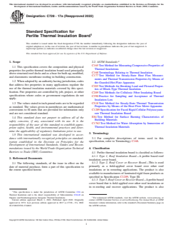 ASTM C728-17a(2022) ASTM C728-17a(2022) - Standard Specification for Perlite Thermal Insulation Board - Page 1 preview