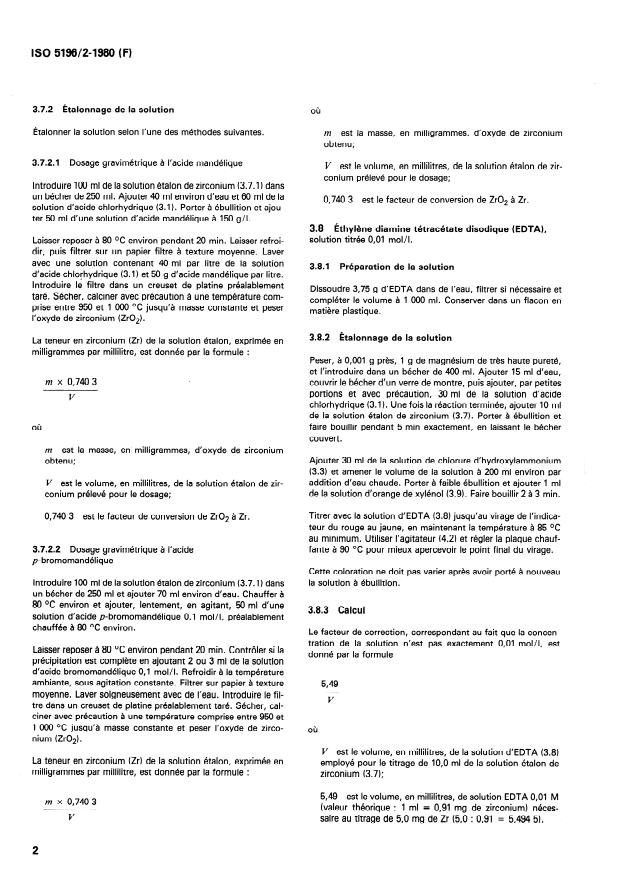 ISO 5196-2:1980 ISO 5196-2:1980 - Alliages de magnésium -- Dosage du thorium - Page 4 preview