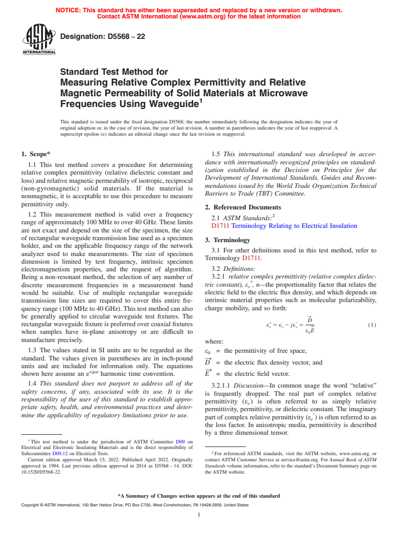 ASTM D5568-22 - Standard Test Method for Measuring Relative Complex ...