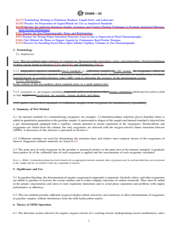ASTM D5599-22 REDLINE ASTM D5599-22 - Standard Test Method for Determination of Oxygenates in Gasoline by Gas Chromatography and Oxygen Selective Flame Ionization Detection - Page 2 preview