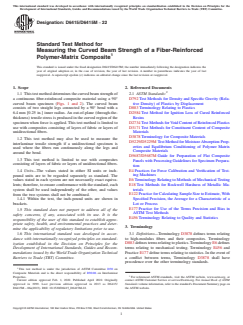 ASTM D6415/D6415M-22 ASTM D6415/D6415M-22 - Standard Test Method for Measuring the Curved Beam Strength of a Fiber-Reinforced Polymer-Matrix Composite - Page 1 preview