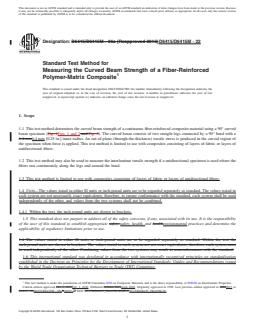 ASTM D6415/D6415M-22 REDLINE ASTM D6415/D6415M-22 - Standard Test Method for Measuring the Curved Beam Strength of a Fiber-Reinforced Polymer-Matrix Composite - Page 1 preview