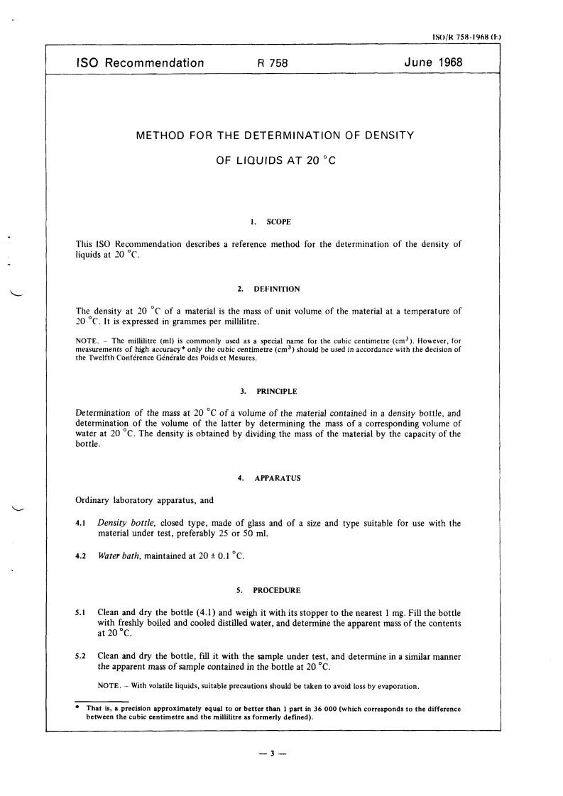 ISO/R 758:1968 - Title missing - Legacy paper document
Released:1/1/1968