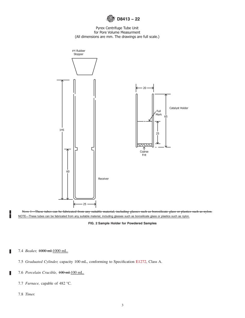REDLINE ASTM D8413-22 - Standard Guide for Measuring the Water Pore Volume of Catalytic Materials by Centrifuge