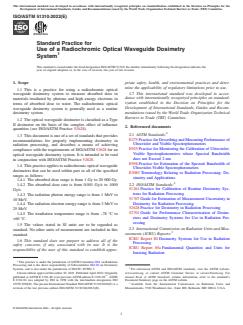 ASTM ISO/ASTM51310-22 ASTM ISO/ASTM51310-22 - Standard Practice for Use of a Radiochromic Optical Waveguide Dosimetry System - Page 1 preview