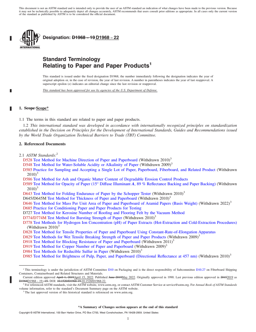 REDLINE ASTM D1968-22 - Standard Terminology Relating to Paper and Paper Products